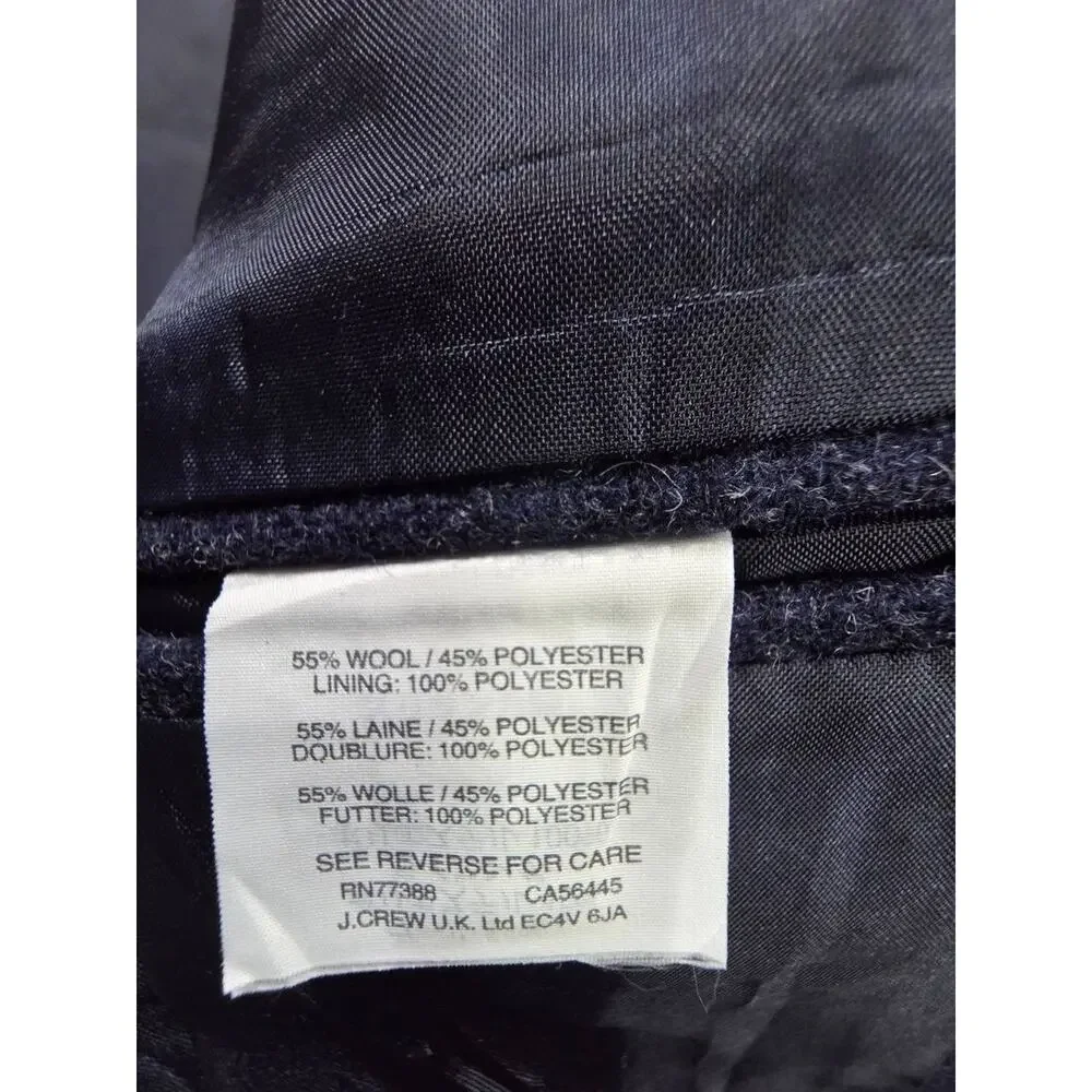 J.Crew Crewcuts Wool Thompson Suit Jacket Flex Chino Blue Blazer 36S A009797